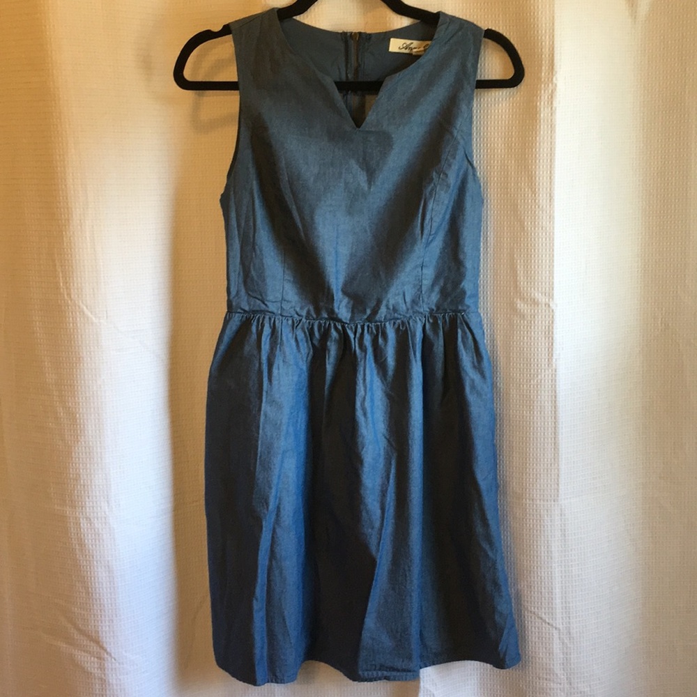 Denim Cutout Back Dress